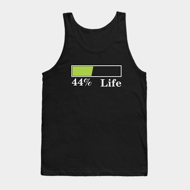 44% Life Tank Top by Qasim